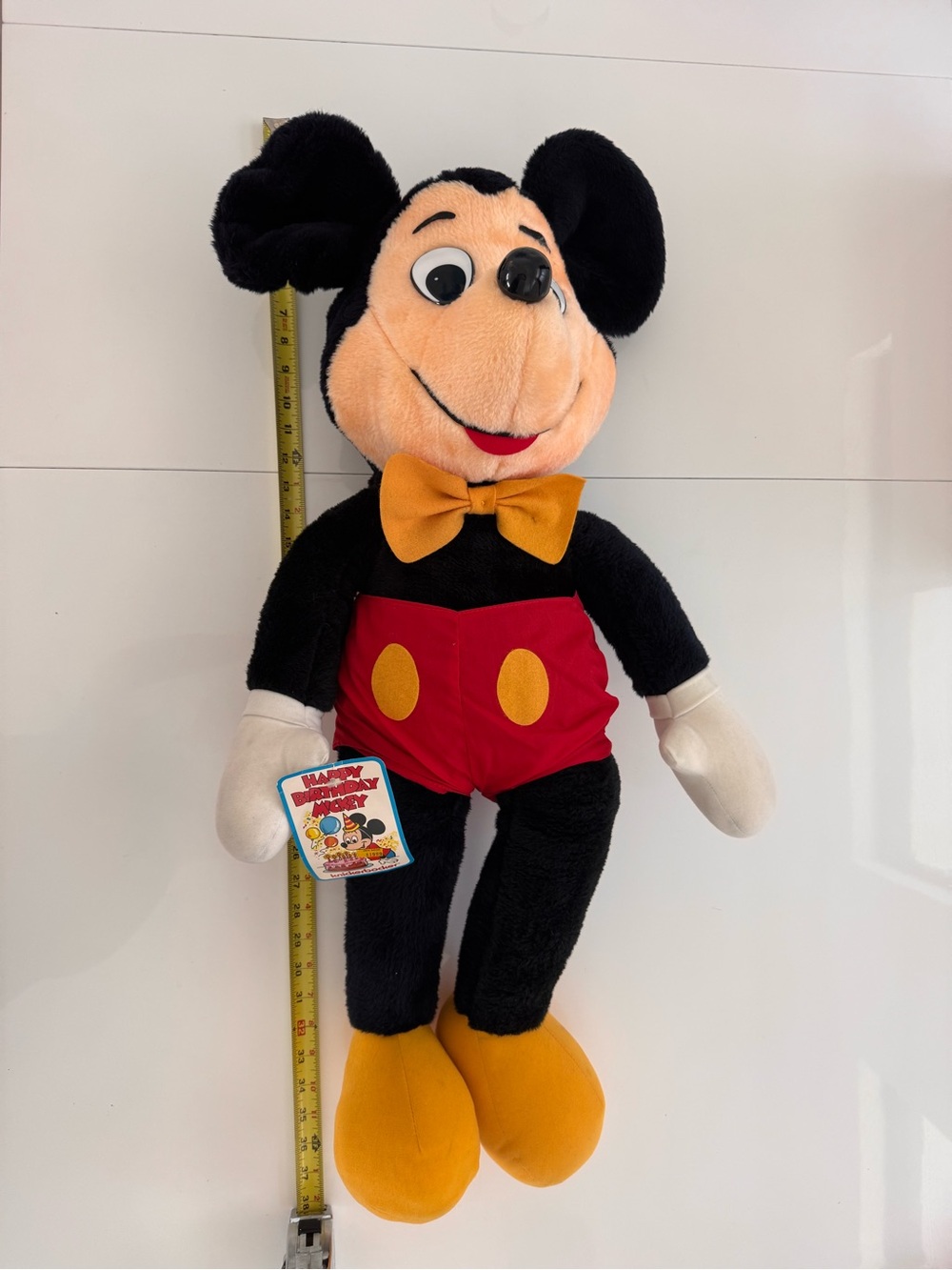 Disney Mickey Mouse Plush - Black, Red, Yellow, Cream